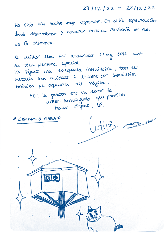 Opinió d'un client sobre la seva escapada a Cabanes Dosrius, dormint dalt dels arbres