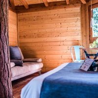 habitació per dormir a una casa del arbre